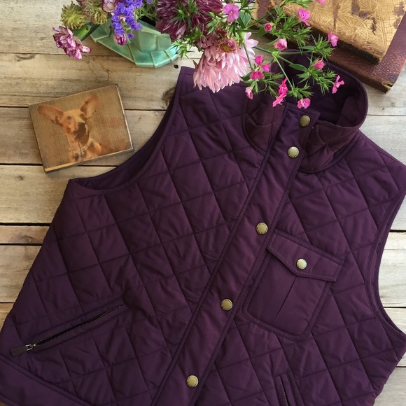 Lauren Ralph Lauren Jackets & Blazers - Lauren Ralph Lauren Wine Quilted Fall Vest (XL)